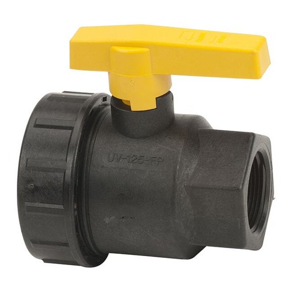 Banjo Manual 2-Way Ball Valve,NPT,Polypro UV125FP