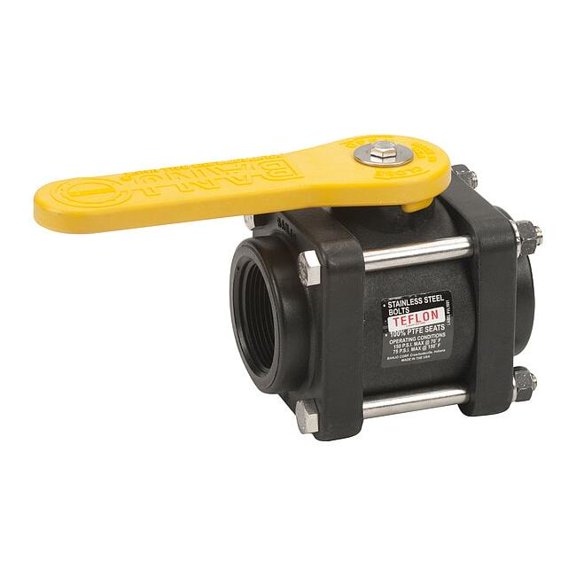 Banjo Manual 2-Way Ball Valve,NPT,Polypro V150T