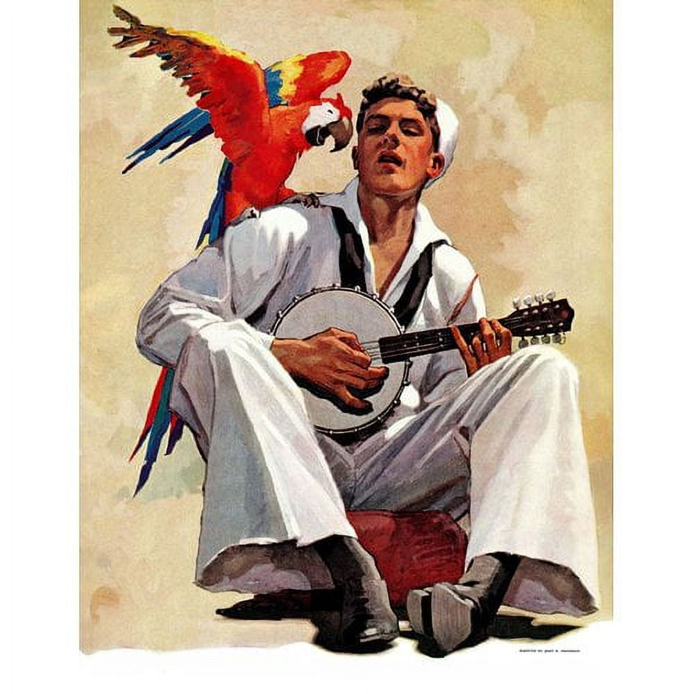 "Banjo Player" Painting Print on Wrapped Canvas