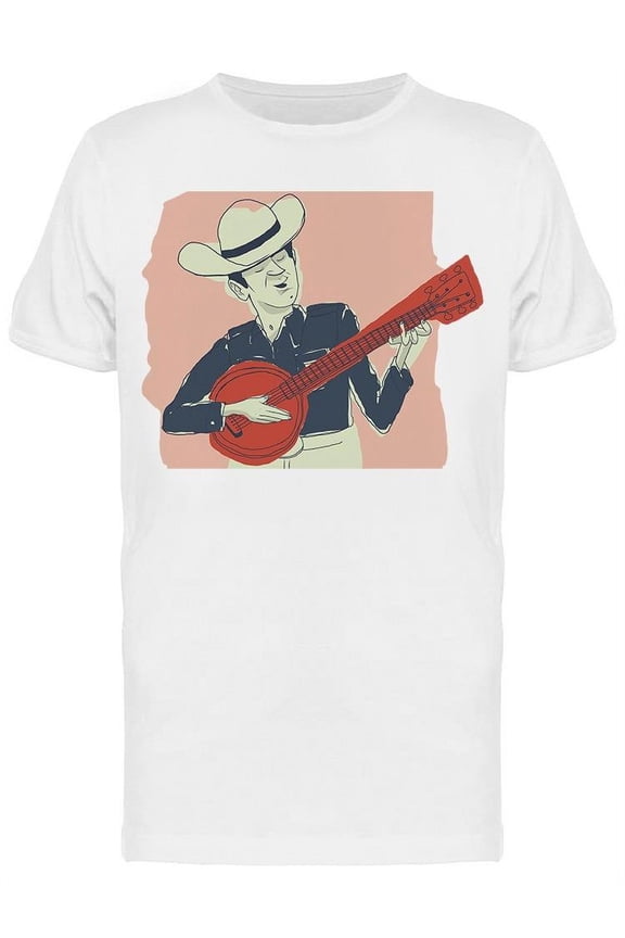 Banjo Player Vintage T-Shirt Men -Image by Shutterstock, Male x-Large