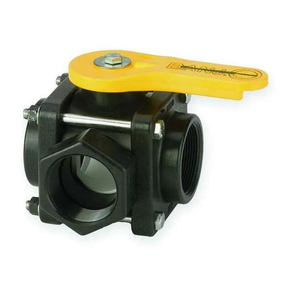 Banjo 2" FNPT Polypropylene Ball Valve 3-Way V200SL