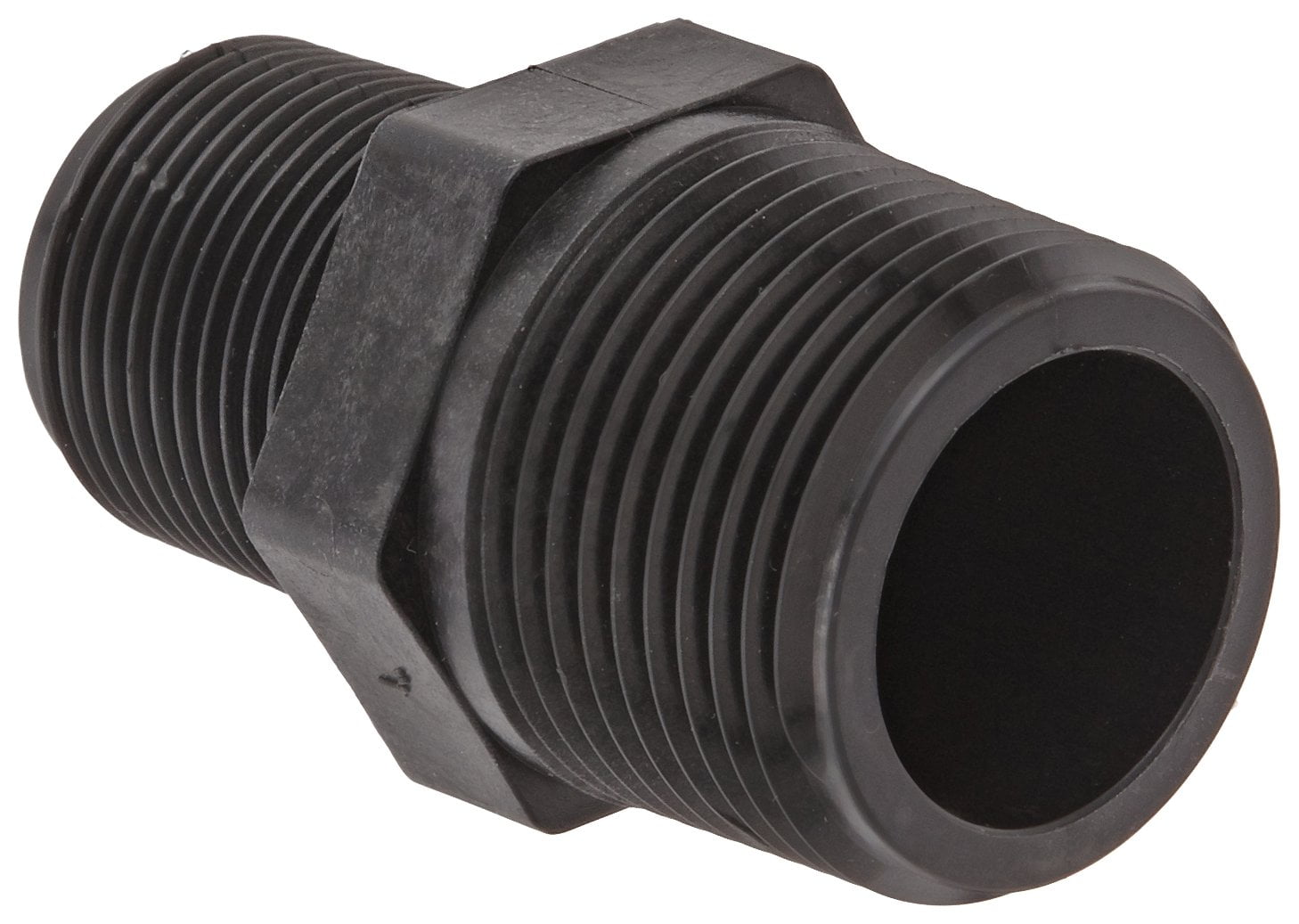 Banjo RN100-075 Polypropylene Pipe Fitting, Reducing Nipple, Schedule 80, 1" NPT Male x 3/4" Length
