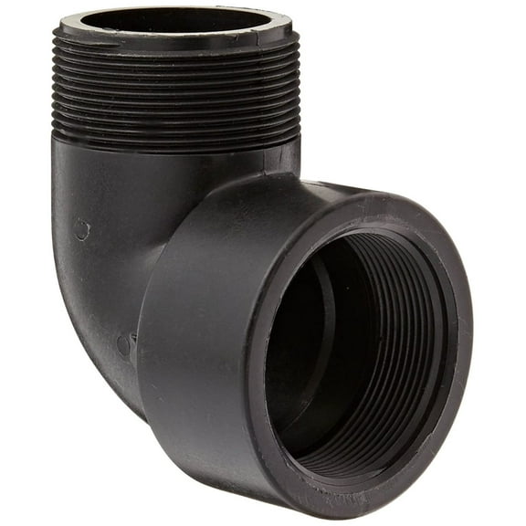 Banjo SL200-90 Polypropylene Pipe Fitting 90 Degree Street Elbow Schedule 80 2 NPT Female x NPT Male