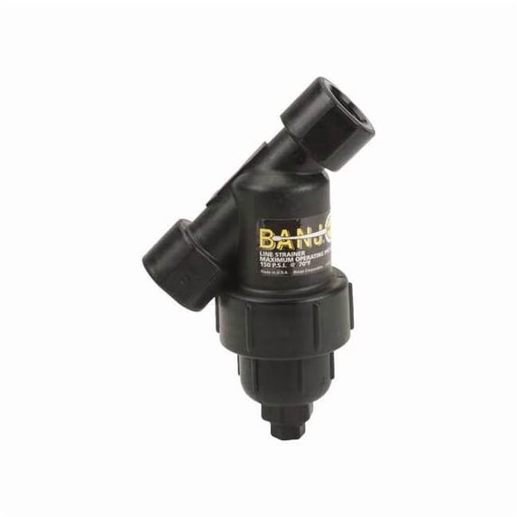 Y Strainer, 1/2" Pipe, FNPT x FNPT, Polypropylene, 150 psi LS050-80