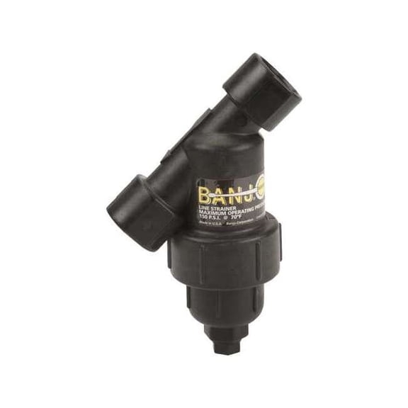Banjo Y Strainer, 3/4" Pipe, FNPT x FNPT, Polypropylene, 150 psi LS075-40
