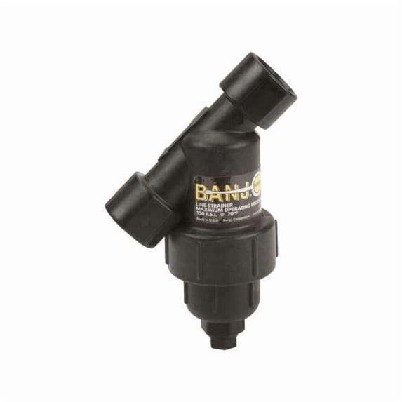 Banjo Y Strainer, 3/4" Pipe, FNPT x FNPT, Polypropylene, 150 psi LS075-80