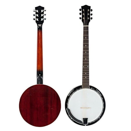 Banjo with Maple Neck and Closed Back, 24 Brackets Head, 6 String