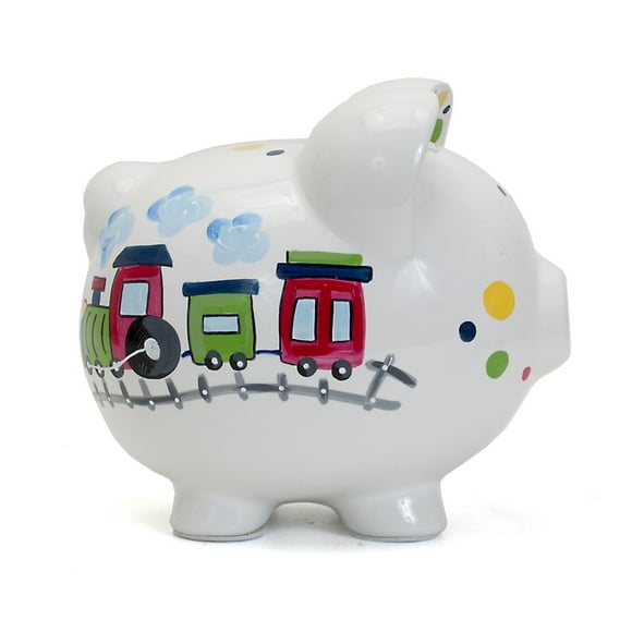 Bank Choo Choo Transportation Ceramic Piggy Money Saver Plane Car 36872
