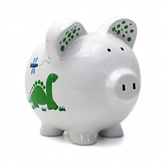 Child To Cherish - Large Piggy Bank - Dinosaur & Dragonflies