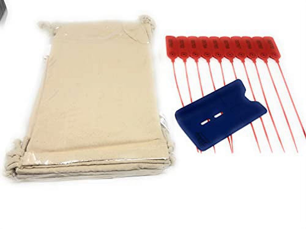 Bank Drop Pack for Safe and Secure Deposit 5 Medium Bags w/ Draw