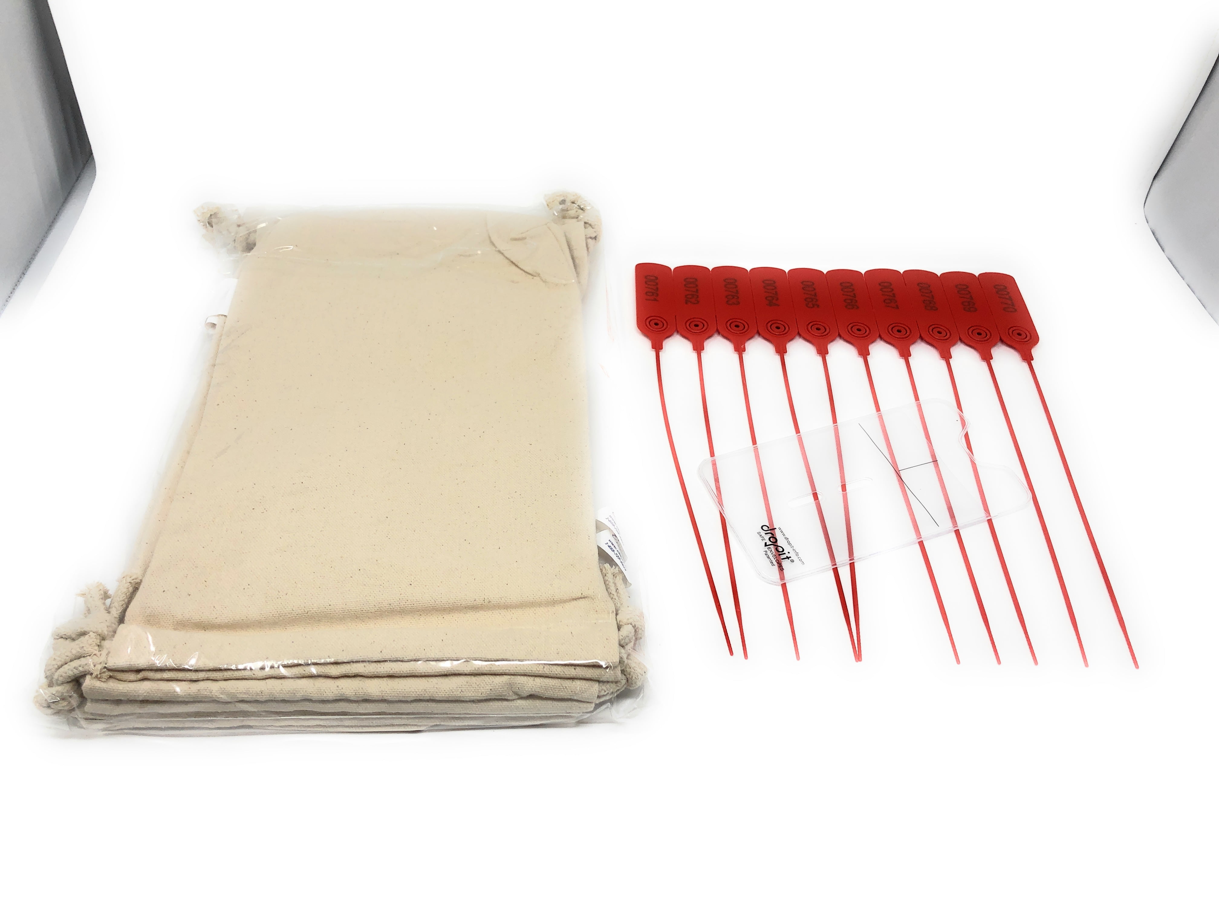 Bank Drop Pack for Safe and Secure Deposit 5 Medium Bags w/ Draw