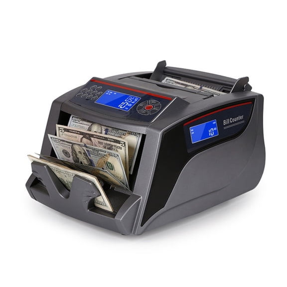 Bank Grade Portable Money Counter, LCD Screen Multi Currency Scanner
