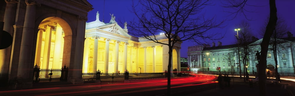 Bank Of Ireland College Green Dublin Co Dublin Ireland Former Irish Houses Of Parliament Canvas Art - The Irish Image Collection Design Pics (34 x 11)