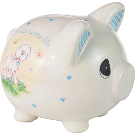 Precious Moments Jesus Loves Me Baby Boy Piggy Bank, Count 1