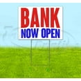 thumbnail image 1 of Bank Now Open (18" x 24") Yard Sign, Includes Metal Step Stake, 1 of 6