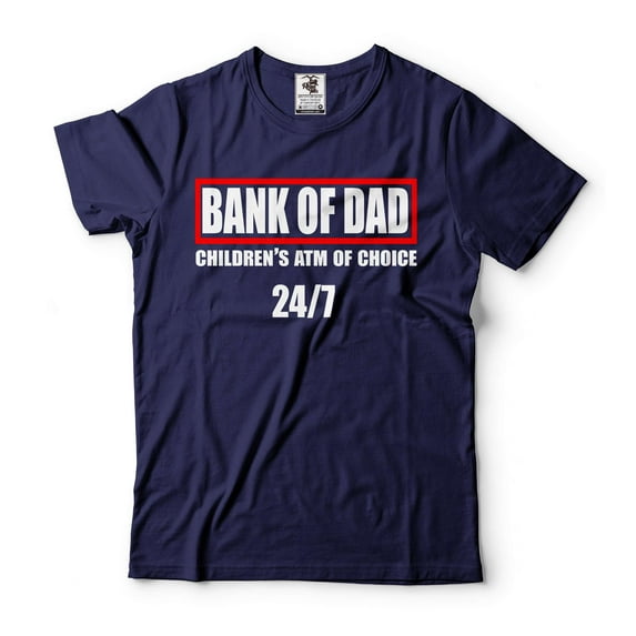 Bank Of Dad Shirt Dad Shirt Fathers Day Shirt Gift For Dad Fathers Day Gift Funny Dad Gift Shirt (XX-Large Navy Blue)