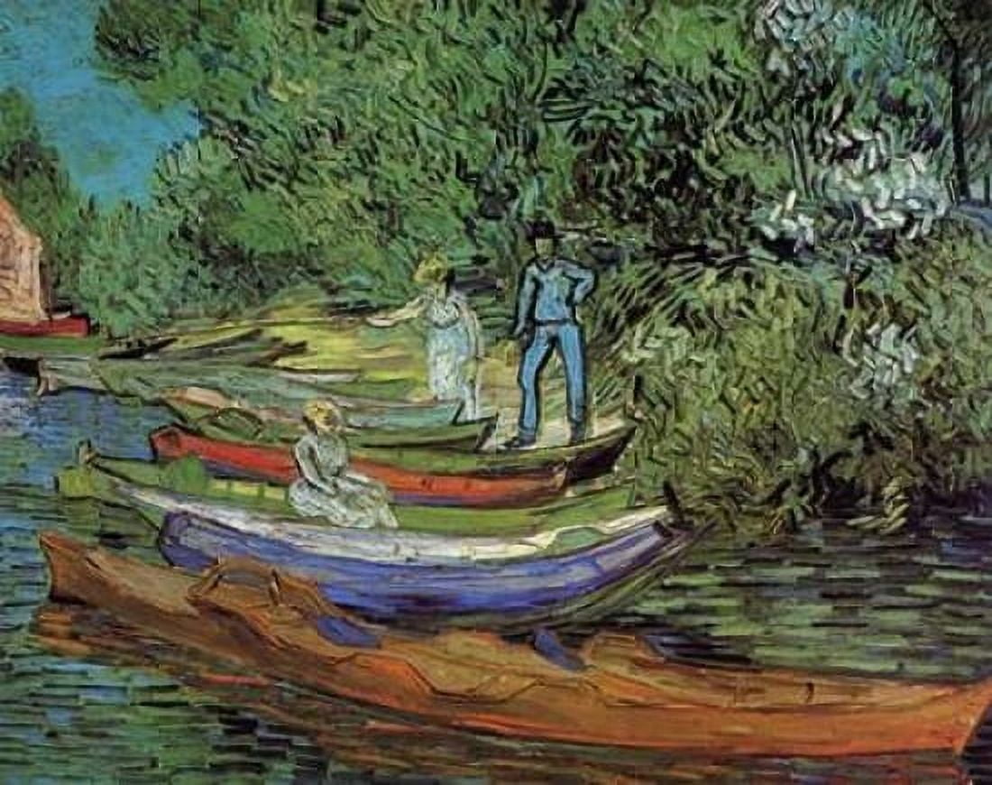Bank Of Oise At Auvers Canvas Art - Vincent Van Gogh (22 x 28)