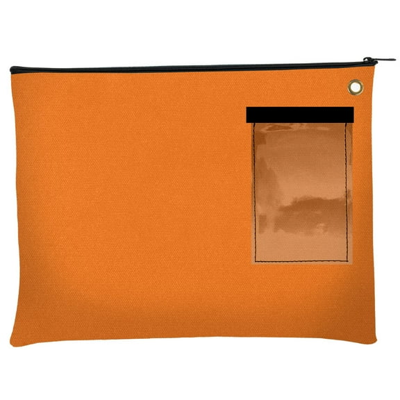 BankSuppliesCanvas Interoffice Mailer, 14 oz. | 14W x 11H | Orange |Transit Bag