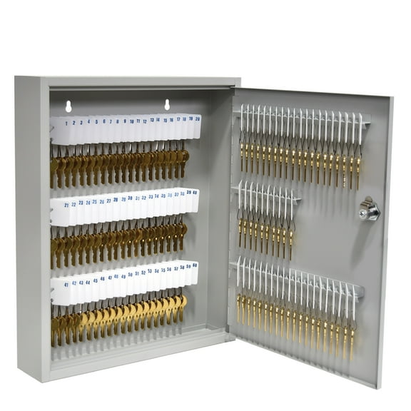 BankSupplies Fort Knox 110 Key Cabinet | Single Lock Control Key Box | 22 Gauge