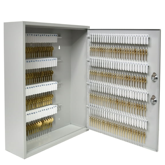 BankSupplies Fort Knox 200 Key Cabinet | Dual Lock Control Key Box | 22 Gauge