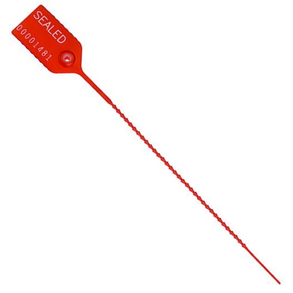 BankSupplies Pull Tight Numbered Security Seal | Red | Case of 1000 |
