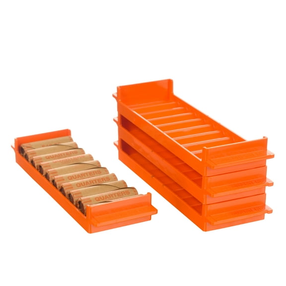 BankSupplies Quarter Rolled Coin Storage Tray | Quarter | 100 Dollar Capacity |