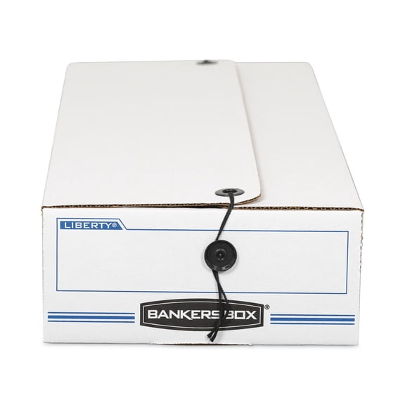 Bankers Box LIBERTY Storage Box Check/Voucher 9 x 23 1/4 x 5 3/4 White/Blue 12/Carton 00006