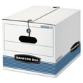 thumbnail image 1 of Bankers Box 0002501 12.25 in. x 16 in. x 11 in. Letter/Legal Files Medium-Duty Strength Storage Boxes - White/Blue (4/Carton), 1 of 7