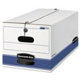 thumbnail image 1 of Bankers Box 0070403 12.25 in. x 24.13 in. x 10.75 in. STOR/FILE Medium-Duty Strength Storage Boxes for Letter Files - White/Blue (4/Carton), 1 of 1
