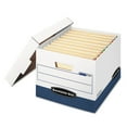 thumbnail image 1 of Bankers Box 00709 STOR/FILE END TAB Storage Box for Letter/Legal Files - White/Blue (12/Carton), 1 of 2