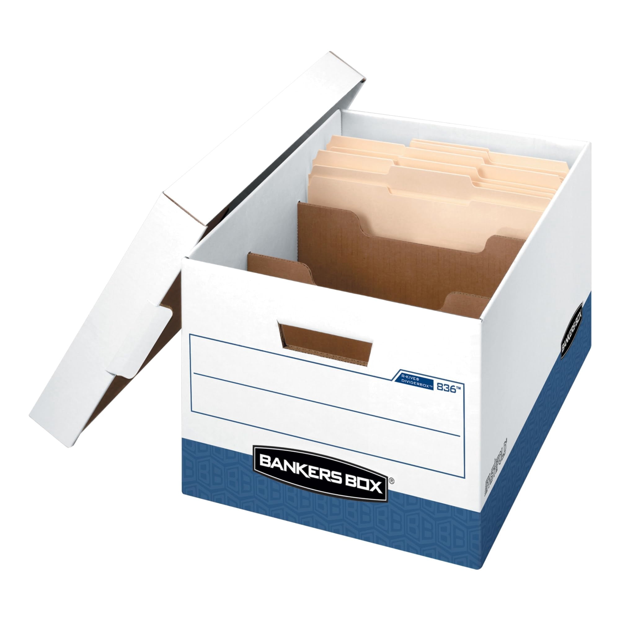Bankers Box 12 Pack R-KIVE DIVIDERBOX Heavy-Duty File Storage Boxes ...