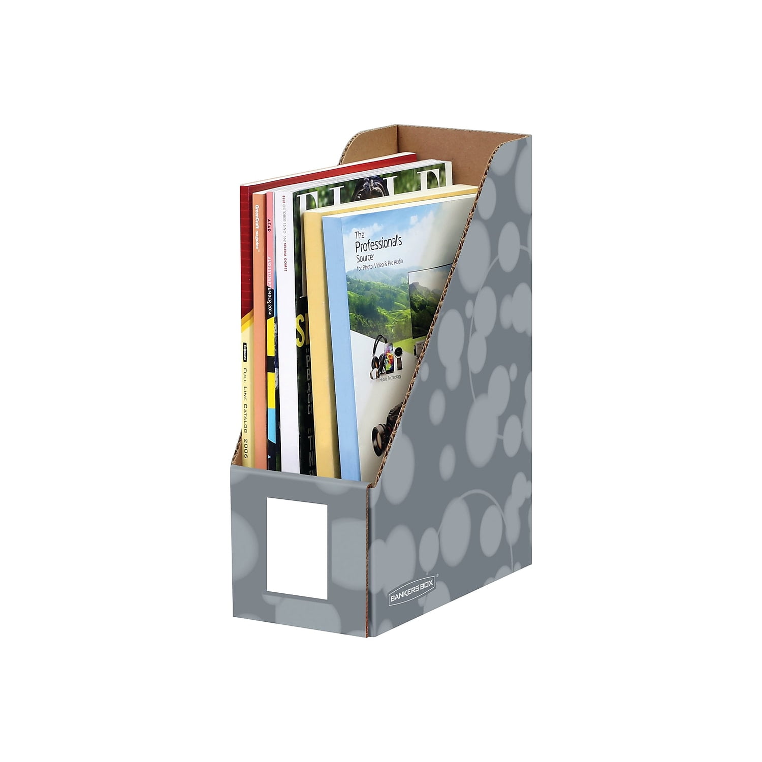 Gray Water Drop Design Cardboard Magazine File Holder Pack