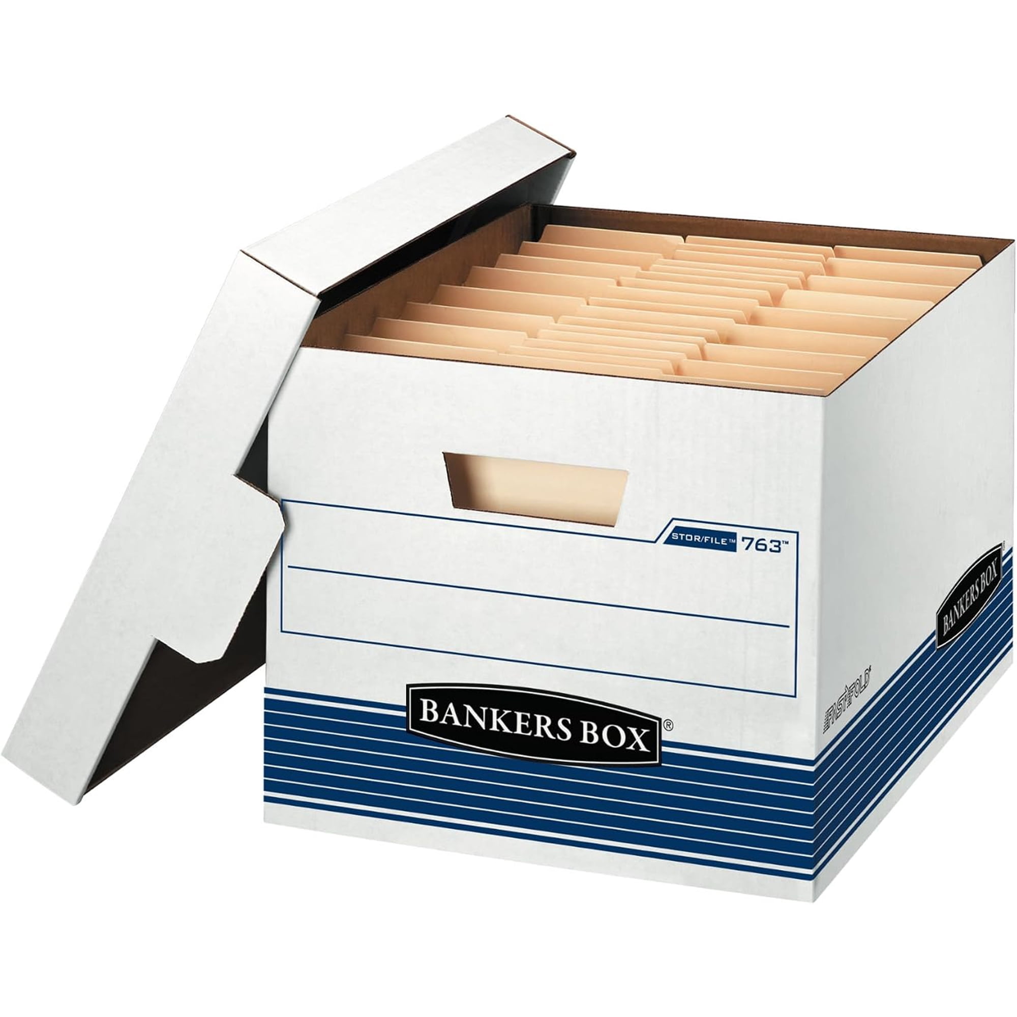 Bankers Box 20-Pack Medium-Duty File Storage Boxes, FastFold Assembly ...