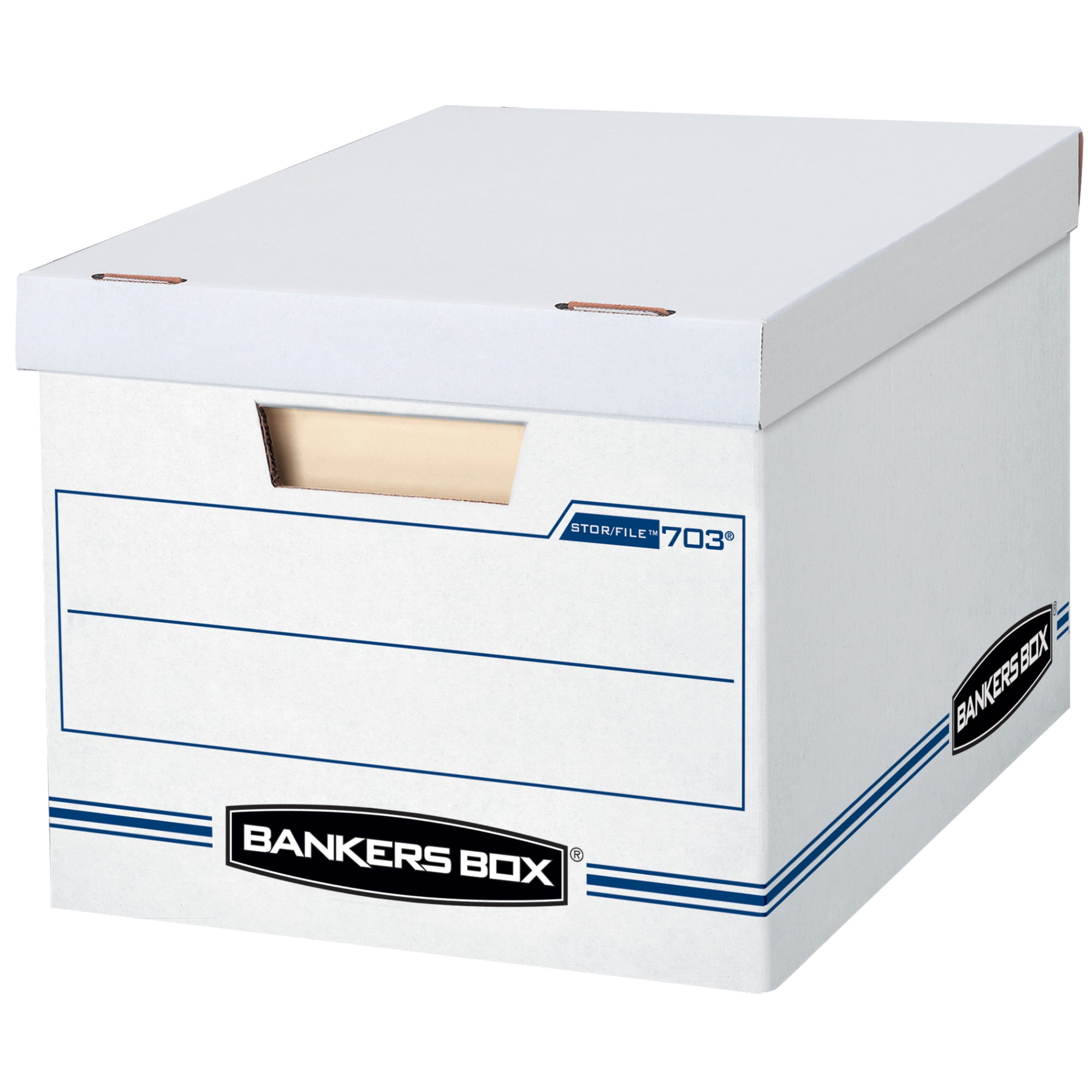 Bankers Box 703 Letter / Legal 10x12x15 Basic-Duty Storage \u0026 File Boxes w/ Lift-Off Lids (Pack of 10)
