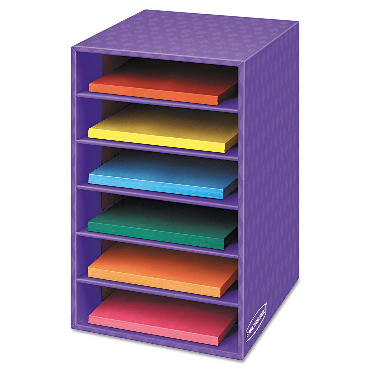 Bankers Box Classroom Organizer, 6 Shelves, 11 7/8 x 13 1/4 x 18, Purple  