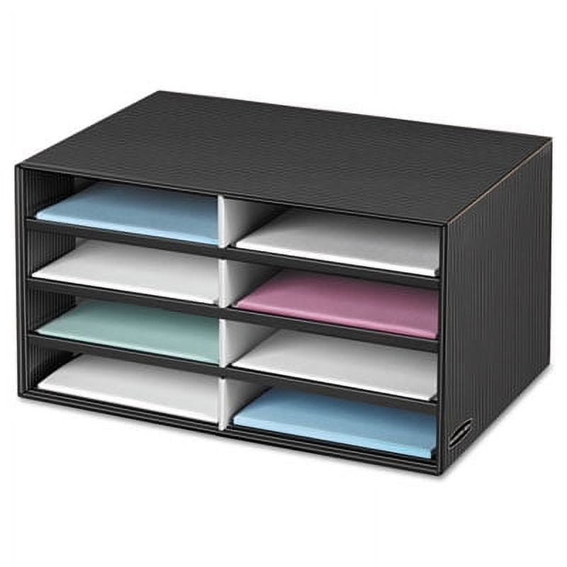 Black and Gray Corrugated Paper Literature Sorter