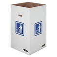 thumbnail image 1 of Bankers Box FEL7320101 Waste and Recycling Bin, 42 gal, 18" x 18" x 30", White, 10/Carton, 1 of 1