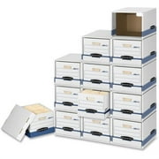 Fellowes 01626 Box File/Cube Box Shell - File/Cube Box Shell, Legal/Letter, White/Blue