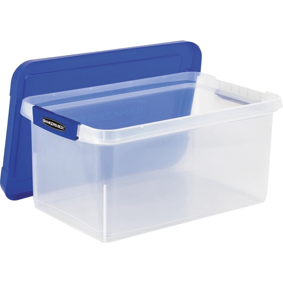 Bankers Box Heavy-Duty File Box - External Dimensions: 14.2" Width x 22.4" Depth x 10.6" Height - Media Size Supported: Letter 8.50" x 11" - Lid Lock Closure - Stackable - Plastic, Polypropylene -...