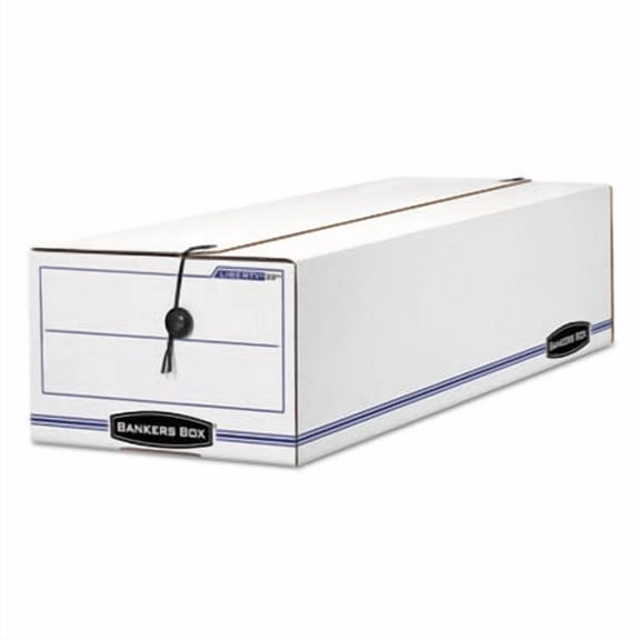 Bankers Box Liberty Check and Form Boxes, White, Blue, 12 / Carton (Quantity)