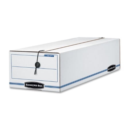 Bankers Box Liberty Check and Form Boxes, White, Blue, 12 / Carton (Quantity)