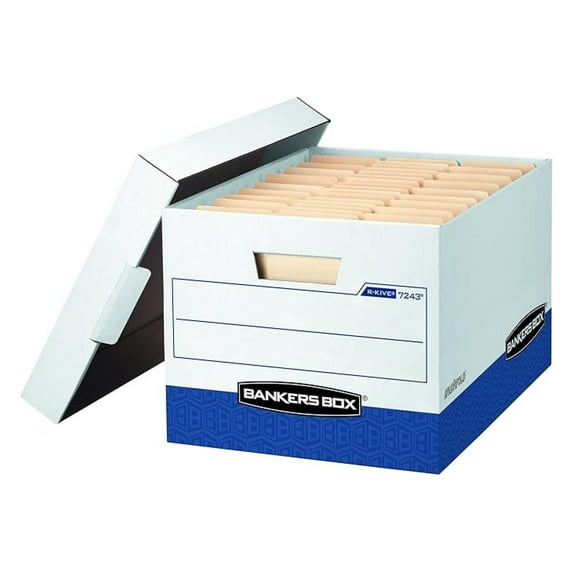 Bankers Box R-KIVE Letter Size Heavy Duty Office Boxes, Lift-Off Lid, 20 Count, 20 Pack