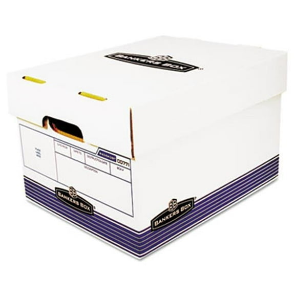 Bankers Box  R-Kive Offsite Storage Box  Letter-Legal  Lift-off Lid  White-Blue
