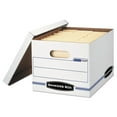thumbnail image 1 of Bankers Box STOR/FILE Storage Box Letter/Legal Lift-off Lid White/Blue 4/Carton 0070308, 1 of 7