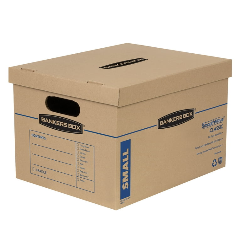 Bankers Box SmoothMove Classic Moving Boxes Small 20pk Kraft Brown 20 Carton Quantity Walmart