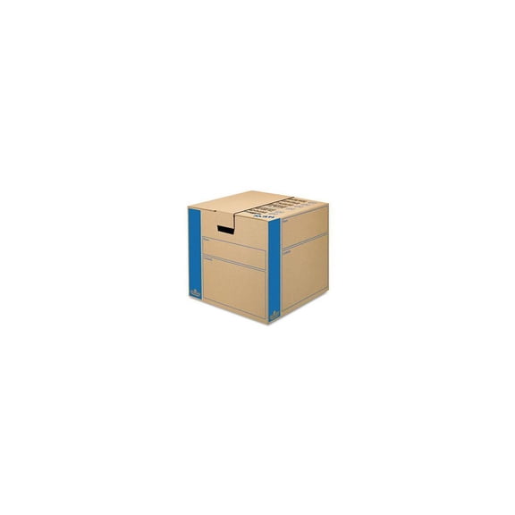 Bankers Box SmoothMove Prime Medium Moving Boxes 18l x 18w x 16h Kraft/Blue 8