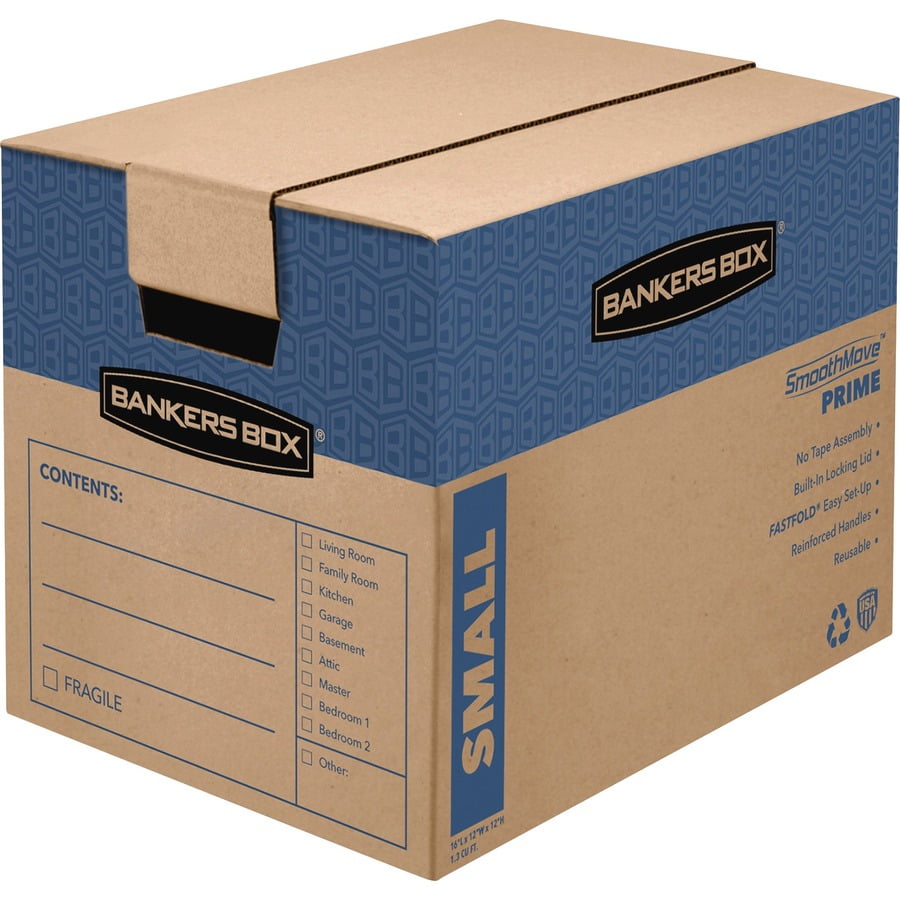 Small Kraft Corrugated Cardboard Storage Box with Handles