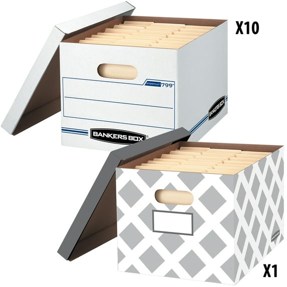 Bankers Box Stackable Storage, 12 x 10 x 15 inches