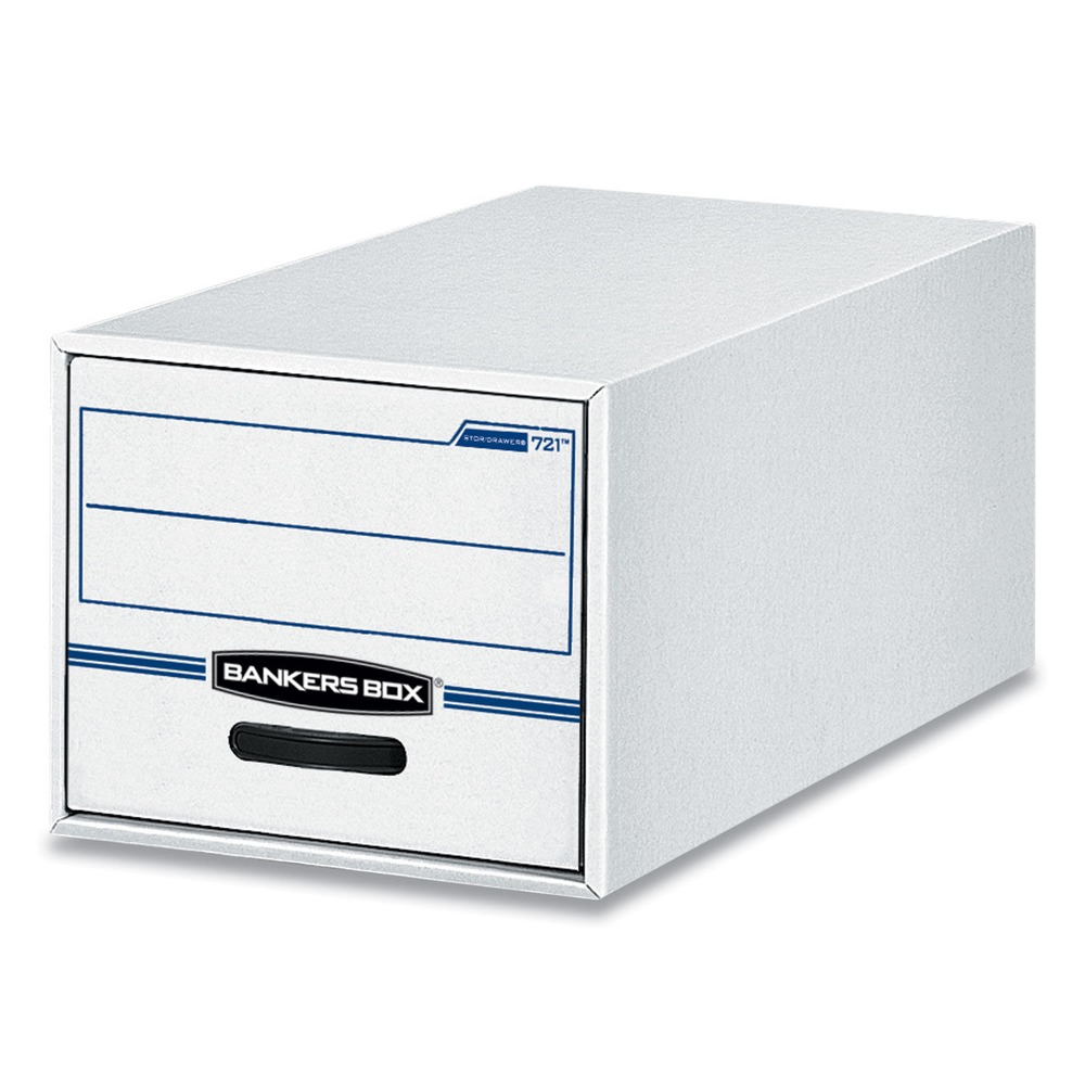 Bankers Box® Stor/Drawer® File, Letter Size, 11 1/2" x 14" x 25 1/2", White/Blue, Pack Of 6 - image 1 of 5