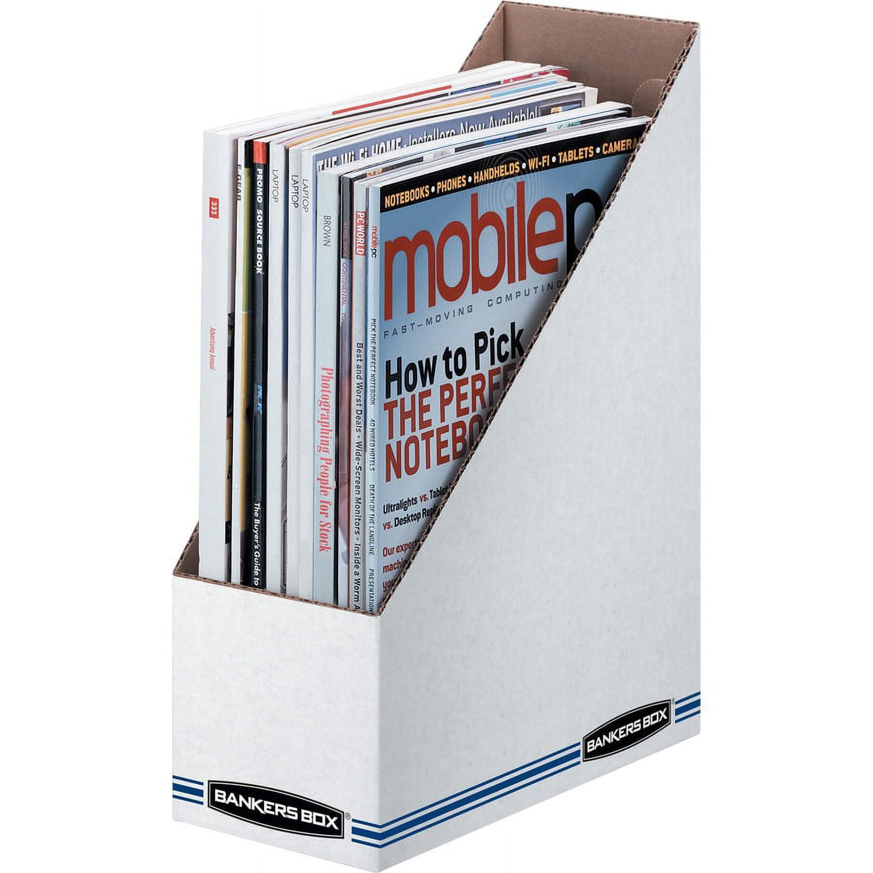 Bankers Box Stor/File Magazine Files - Letter - Blue, White - Fiberboard - 1 Each Bankers Box Stor/File Magazine Files - Letter - Blue, White - Fiberboard - 1 Each